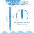 thumbnail image 2 of Uxcell 12Pcs Erasable Gel Pens, 0.5mm Fine Point Heat Erasable Marking Pen with Cap Smooth Writing Fabric Markers for Sewing Drawing Writing Planner, Sky Blue Ink, 2 of 6