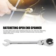 thumbnail image 3 of Ratchet Open End Spanner, Ratcheting Open End Wrench 17mm 8.5in Cr V Steel  for Fuel Brake AC Pipe Nuts, 3 of 7