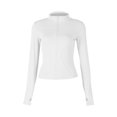 thumbnail image 4 of Clearance under 10$ Sevevn New Long-sleeved Round-neck Zipper Yoga Sun-protective Jacket For Women Clearance Sales Online Deals White XXL, 4 of 6