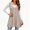 Khaki, variant on Womens Sleeveless Long Sweater Vest V Neck Casual Loose Knit A Line Flattering Tunic Top with Pockets