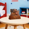 thumbnail image 3 of Gytml 250Th Anniversary Patriotic Liberty Bell Wooden Ornament, Us Flag Themed Tabletop Decor, Commemorative Keepsake For Usa Independence Day Celebrations(2D-Gold-12.5Cm), 3 of 6