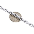 thumbnail image 5 of 14K White Gold Solid Handmade Rectangle Square Link Chain 5.75mm Necklace 24", 5 of 6