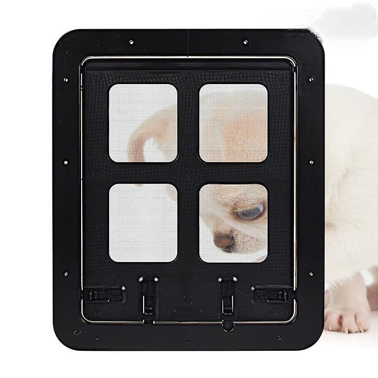 Dog Screen Door, Lockable Sliding Screen Pet Door, Self