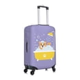 thumbnail image 3 of Kdxio Corgi Washing in Bathtub Pattern Luggage Cover for Travel,Elastic and Durable,Fits 18-32 Inch,Anti-Scratch Suitcase Protector, 3 of 9