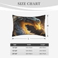 thumbnail image 4 of Lsque Golden White Fire Dragon Pattern Pillow Case – Soft & Cozy Throw Pillow Cover, Hypoallergenic Cushion Case for Sleeping Women with Envelope Closure-16"x24", 4 of 6