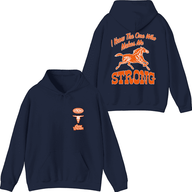 Anne Wilson Merch Strong Chandail à Capuchon Imprimé Mode Unisexe Hommes Femmes Manches Longues chandail, TTTG, Marine
