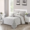 thumbnail image 4 of Home Soft Things 5 Piece Printed Microfiber Quilts Bedspread  Set - Heart DSK - Queen (90" x 90"), 4 of 7