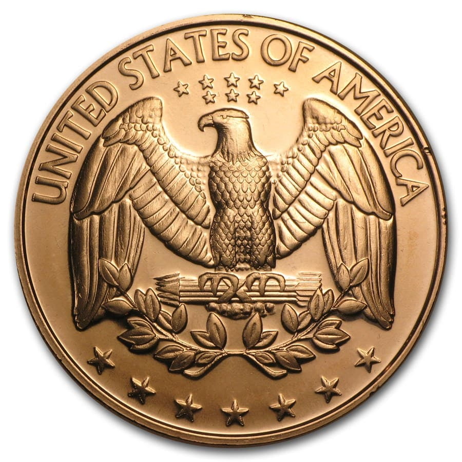 silver clad/.999 fine copper bullion bar $2 1899 series George Washington 1 oz 