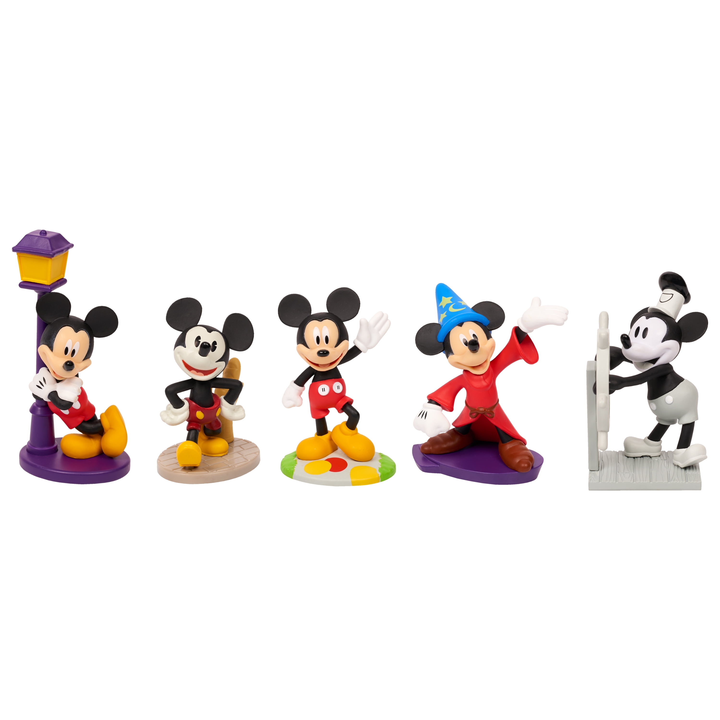 Mickey Mouse 90th Anniversary Nano Metalfigs Mini Figure 5 Pack Collector's Set 