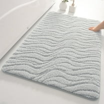 EGYMEN Extra Thick Microfiber Striped Door Mat, 16"x24" Non-Slip Bathroom Kitchen Entry Rug Water-Absorbent Floor Mat for Bathroom Kitchen Doorway Foot Mat