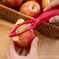 thumbnail image 4 of Spring Chef Peladores de verduras para papas, zanahorias, manzanas, cítricos, juego de 3 piezas - Giratorio de acero inoxidable, dentado, hoja juliana Ormromra WMZL-715, 4 of 9