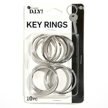 10 Piece, Silver Key Rings