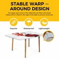 thumbnail image 4 of Vintage Valentine's Day Table Cloths for 6 Foot Rectangle Tables, Red Love Heart Truck Wooden Patio Waterproof Elastic Fitted Tablecloths, Washable Rectangular Table Cover for Camping, 4 of 8
