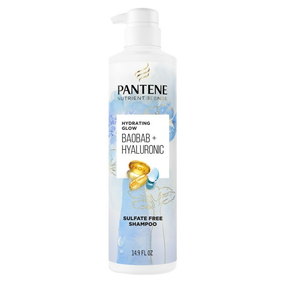 Pantene Nutrient Blends Hydrating Glow Baobab   Hyaluronic Sulfate Free Shampoo 14.9 FL OZ/440mL