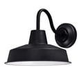 thumbnail image 6 of Westinghouse Westinghouse Lighting 6131300 Academy Vintage-Style One Light Dimmable LED Outdoor Wall Fixture, Dark Sky Friendly, Textured Black Finish, Removable Nickel Luster Cage, 6 of 9