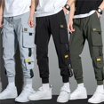 thumbnail image 2 of Pantalones Cargo Harem para hombre, ropa deportiva táctica para correr, chándales de talla grande 3xl, primavera y verano, 2023, 2 of 4