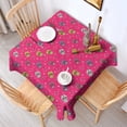 thumbnail image 2 of Pink Skull Snowflake Pattern Square Tablecloth,Waterproof Square Table Cover,Wipeable Spillproof Washable Table Cover for Home Kitchen Party Decor 60"x60"(152x152cm), 2 of 6