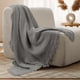 thumbnail image 1 of Manta Tejida Dreamlab, Frazada Decorativa para Pie de Cama o Sofá, Throw Blanket de Punto Grueso, Manta Elegante, Ligera y Acogedora, Color Gris Piedra, 1 of 5