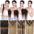 thumbnail image 5 of Benehair 100% Remy Human Hair Clip In Human Hair Extensions Full Head 8 Pcs Invisible Brown Hair Straight Smooth Hair Extensions US 8A Quality CLEARANCE, 5 of 11