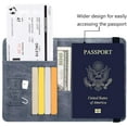 thumbnail image 2 of Passport Holder Travel Wallet RFID Blocking Leather Passport Holder Cover Case Travel Wallet Elastic Strap, 2 of 3