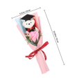 thumbnail image 2 of BESTYASH Bouquet Rosa Con Oso De Graduación Y Flores Artificiales Para Recuerdo Especial, 2 of 8