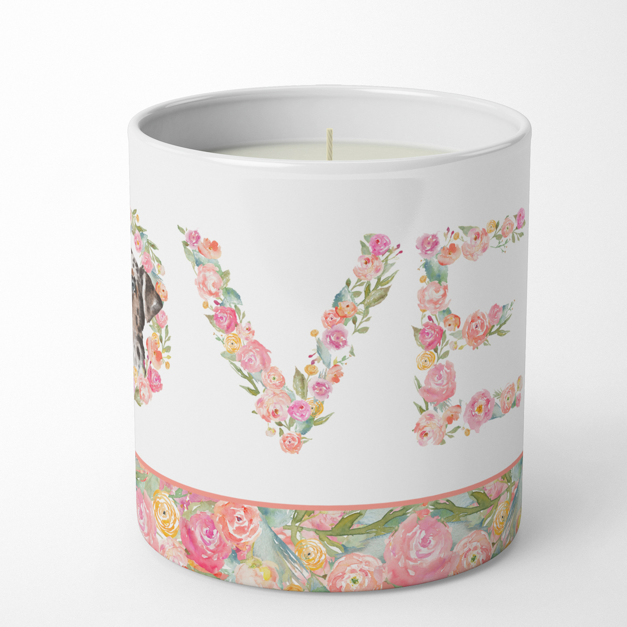 Australian Shepherd #5 LOVE 10 oz Decorative Soy Candle 3.25 in x 3.75 in