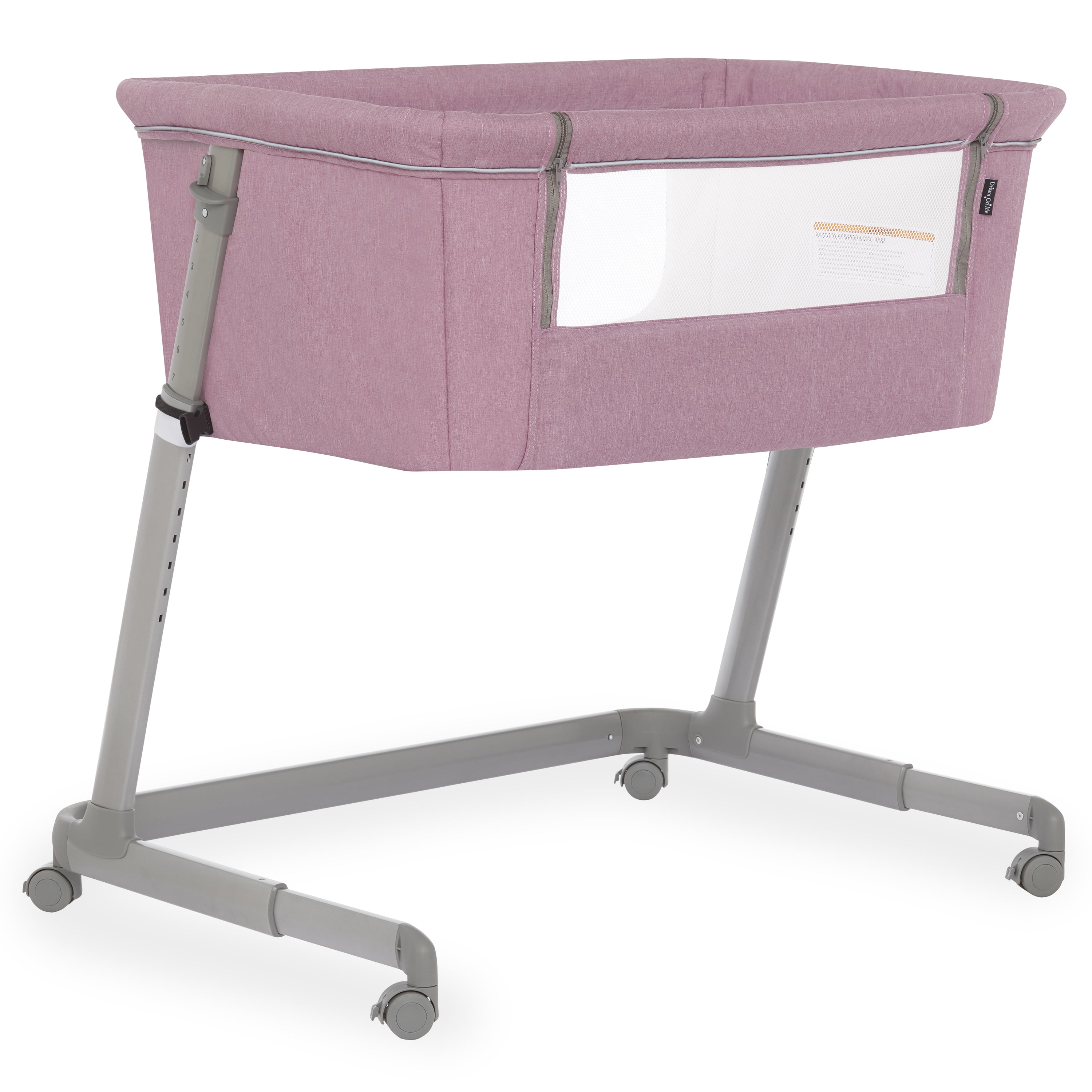 Dream On Me Seashell Bassinet Bedside Sleeper in Rose