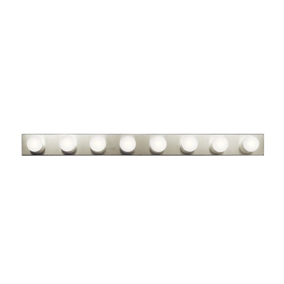8 Light Bath Fiture with Utilitarian Inspirations 4.25 inches Tall By 48 inches Wide-Brushed Nickel Finish Bailey Street Home 147-Bel-554433