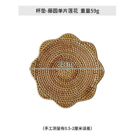 

RHOO Handmade Autumn Rattan Vietnam Rattan Mat Set Anti-scalding Pot Mat Heat Insulation Mat Wooden Tea Set Accessories