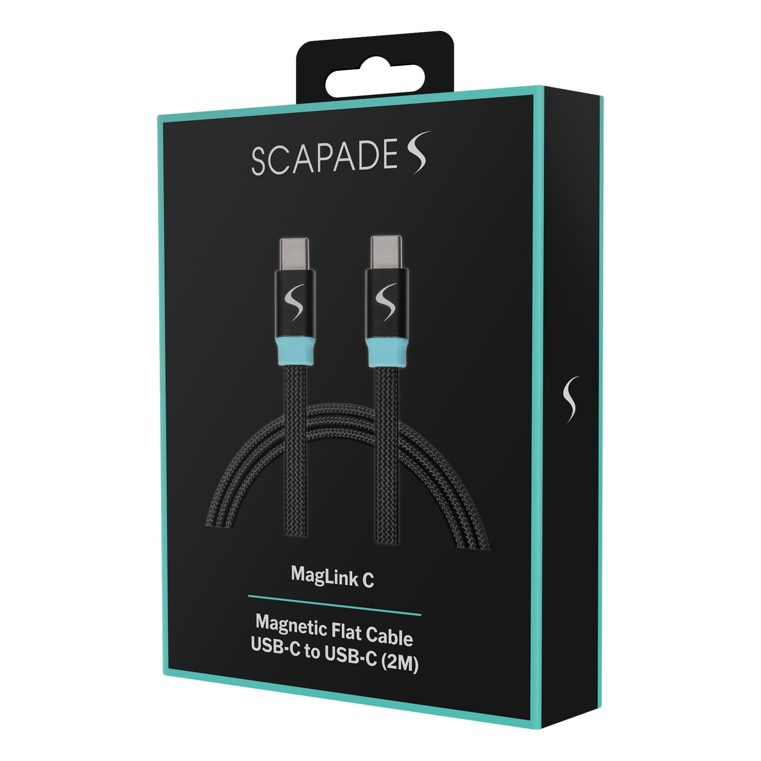 Scapade MagLink C USB-C to USB-C Magnetic Flat Cable with 60-Watt PD Fast Charging, 6.5 Ft.