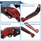 thumbnail image 4 of Palancas de freno y embrague cortas y largas para Kawasaki ZX14R 2006-2017, palanca de freno ajustable de motocicleta, aleación de aluminio, cabeza roja, mango negro, 4 of 6