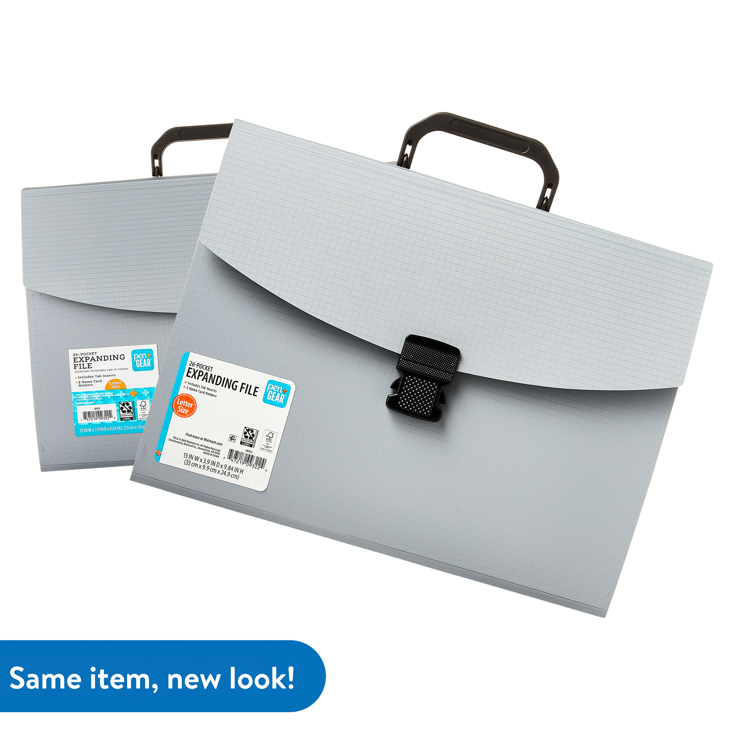 Pen+Gear Expanding File Folder, 26 Pockets, Gray photo 2