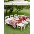thumbnail image 4 of Outdoor Tablecloth with Umbrella Hole for Patio/Picnic/Party/Camping, Ocean Red Octopus Waterproof Table Cloth Rectangle Table Cover Washable, Coastal Coral Beach Nautical Starfish (60"x 84"), 4 of 8