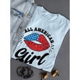 thumbnail image 3 of All American Girl W Kiss T-Shirt Women -Image by Shutterstock, Female x-Large, 3 of 4