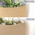 thumbnail image 6 of StorageWorks Over-The-Door Hanging Basket, Decorative Wall Hanging Baskets, 3 Tier Hanging Baskets, Cotton, 14.7"x 3.3"x 43.6", 6 of 9