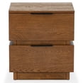 thumbnail image 2 of Safvaieh Couture Titus Modern Wood and Metal Nightstand, Medium Oak, 2 of 14
