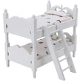 thumbnail image 4 of 1:12 Doll Bunk Bed, Mini Doll Bunk Bed Furniture Scene Prop Accessories (ometric Pattern), 4 of 4
