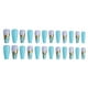 thumbnail image 2 of Seitruly Uñas postizas de ataúd, estilo francés clásico, uñas a presión, cubierta completa, punta de uñas, pegatinas de manicura de viscosidad Arte de uñas tipo 37 Seitruly CE012296-37B, 2 of 6