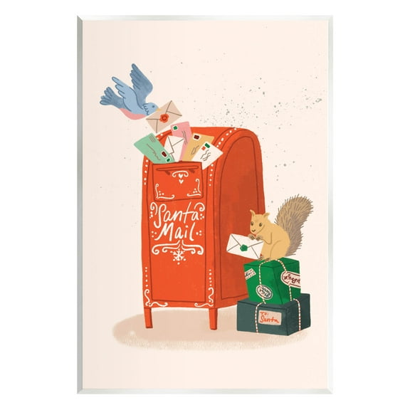 Stupell Industries Santa Mail Holiday Parcels Letters Graphic Art Unframed Art Print Wall Art, Design by Kristina Hultkrantz