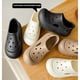 thumbnail image 2 of Guardurnaity Chanclas de ducha de goma de secado rápido para mujer con orificios de drenaje para la playa, la piscina y la universidad. Calzado negro 37【código estándar】, 2 of 6