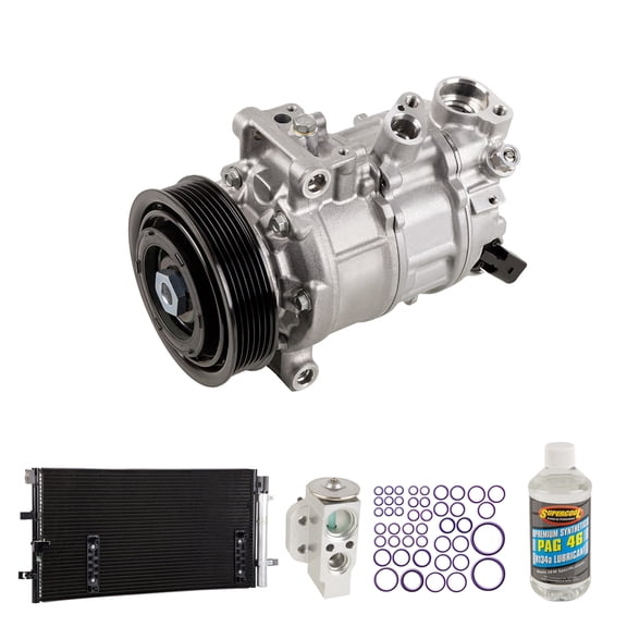 For Audi A5 2012 2013 2014 A/C Kit w/ AC Compressor Condenser & Drier - BuyAutoParts