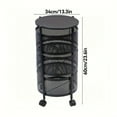 thumbnail image 4 of Rotatable Multi-Layer Circular Storage Rack, Mobile Cart, Floor-Standing Rotating Vegetable Basket, Practical Storage Rack, File Rack for Kitchen, Office, Bathroom, Living Room, Bedroom, 4 of 12