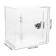 thumbnail image 2 of ROSENICE 1Pcs Clear Acrylic Public Voting Box with Lock for Community Events and Fundraising 15.0x15.0x3.9in, 2 of 8