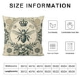 thumbnail image 5 of GOSMITH Decorative Throw Pillow Cover Farmhouse Crown Bee Cushion Case Square Shape for Couch Bed Sofa Car, 5 of 5