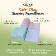 thumbnail image 3 of KIDKII 4 Piece Set Soft Play Original Foam Blocks for Toddlers Home Play Gym, Pastel, 3 of 9