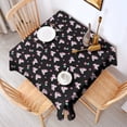 thumbnail image 2 of Black Cartoon Unicorn Heart Pattern Square Tablecloth,Waterproof Square Table Cover,Wipeable Spillproof Washable Table Cover for Home Kitchen Party Decor 52"x52"(132x132cm), 2 of 6