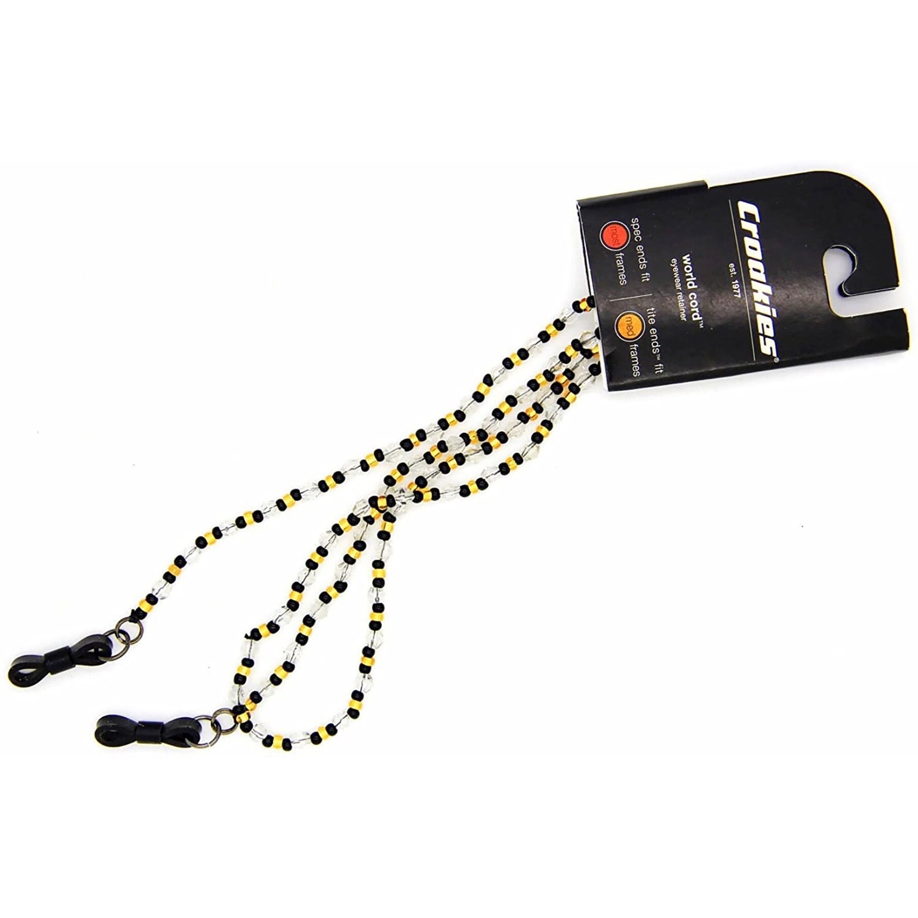 Croakies World Cord Eyewear Retainer Czech Glass Cord Spec Ends 24