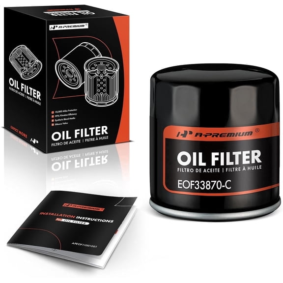 A-Premium 10K Miles Protection Spin On Oil Filter Fit with Chevrolet & GMC & Jeep & Buick & Cadillac & Suzuki & Saab & American Motors & Checker & Daewoo & Oldsmobile & Pontiac & Saturn & Isuzu