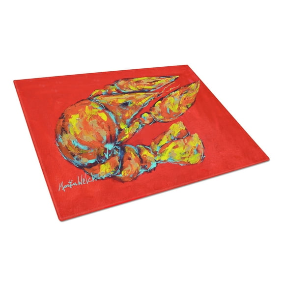 Carolines Treasures MW1151LCB Reach for the Claws Glass Cutting Board Large, 12H x 16W, multicolor