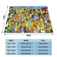 thumbnail image 4 of Manta polar de Los Simpsons, manta súper suave y acogedora, manta de franela ligera, mullida y cómoda, mantas de felpa cálidas para sofá, cama, 4 of 7